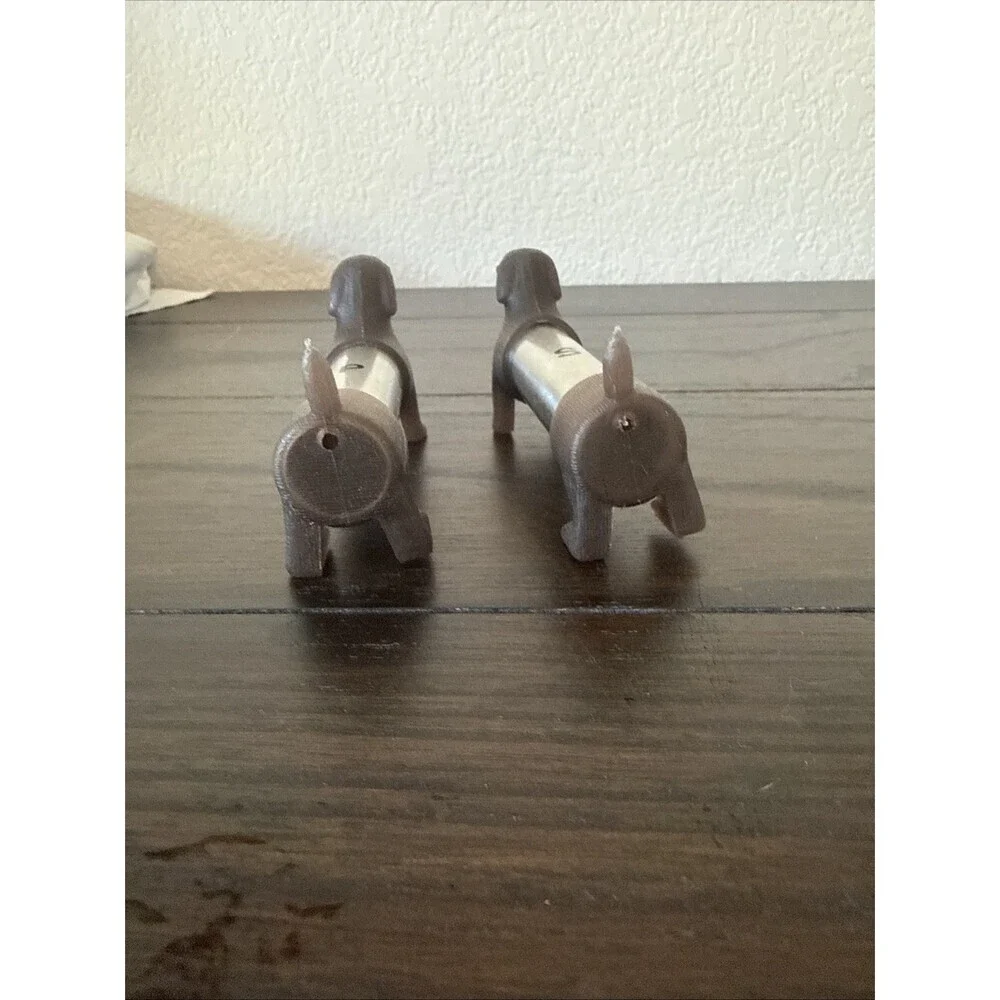 Stainless Steel Dachshund Salt And Pepper Shakers